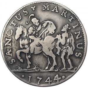 Italienische Staaten, Lucca, Republik (1369-1799), San Martino da 15 Bolognini 1744, Lucca
