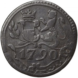 États italiens, Lucques, République (1369-1799), Bolognino da 2 Soldi 1790, Lucques