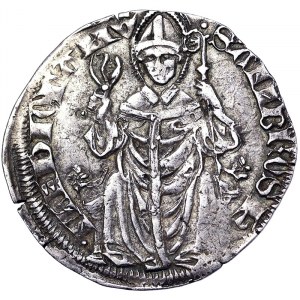 Państwa włoskie, Mediolan, Barnabo i Galeazzo II Visconti (1355-1378), Grosso da 2 Soldi b.d., Mediolan