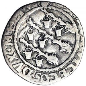 Państwa włoskie, Mediolan, Galeazzo Maria Sforza (1466-1477), Grosso da 5 Soldi b.d., Mediolan