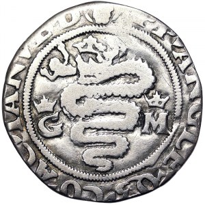 Italské státy, Milán, Galeazzo Maria Sforza (1466-1477), Grosso da 5 Soldi b.d., Milán