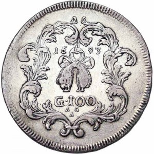 Italské státy, Neapol, Carlo II (1665-1700), 100 Grana 1693, Neapol