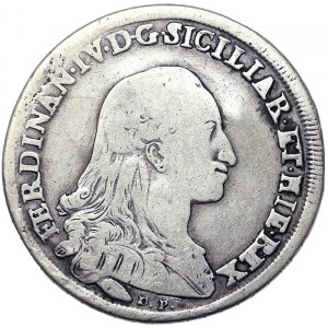 États italiens, Naples, Ferdinand IV de Borbone 1ère période (1759-1799), Piastra da 120 Grana 1787, Naples
