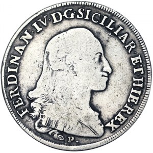 Italian States, Naples, Ferdinando IV of Borbone 1st Period (1759-1799), Piastra da 120 Grana 1789, Naples
