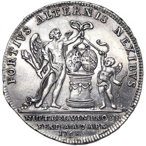 États italiens, Naples, Ferdinand IV de Borbone 1ère période (1759-1799), Tarì o Médaille 1768