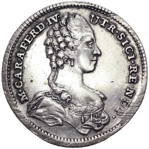 Italienische Staaten, Neapel, Ferdinando IV von Borbone 1. Periode (1759-1799), Carlino o Medaille 1768