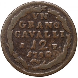 Italian States, Naples, Ferdinando IV of Borbone 1st Period (1759-1799), 12 Cavalli 1790, Naples