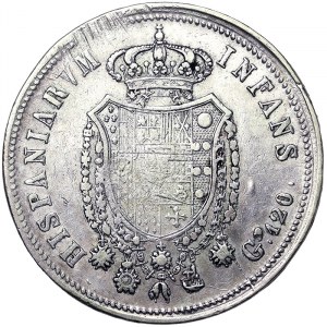 Talianske štáty, Neapol, Ferdinando I. Borbone (1816-1825), Piastra da 120 Grana 1818, Neapol