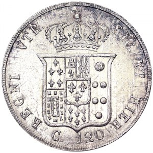 Italian States, Naples, Ferdinando II of Borbone (1830-1859), Piastra da 120 Grana 1856, Naples