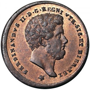 États italiens, Naples, Ferdinand II de Borbone (1830-1859), 2 Tornesi 1857, Naples