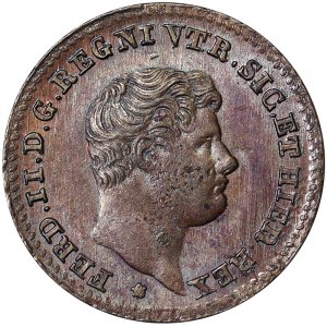 Stati Italiani, Napoli, Ferdinando II di Borbone (1830-1859), 1/2 Tornese 1833, Napoli