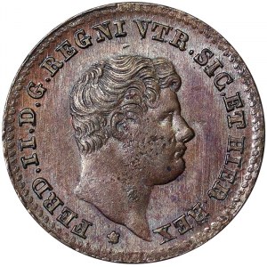 Italian States, Naples, Ferdinando II of Borbone (1830-1859), 1/2 Tornese 1833, Naples