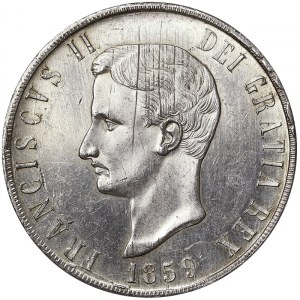 Italian States, Naples, Francesco II of Borbone (1859-1861), Piastra da 120 Grana 1859, Naples