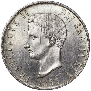 Italienische Staaten, Neapel, Francesco II. von Borbone (1859-1861), Piastra da 120 Grana 1859, Neapel