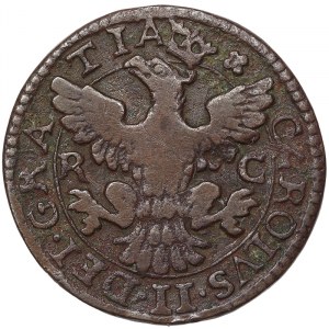 Italian States, Palermo, Carlo II (1665-1700), Grano 1699, Palermo