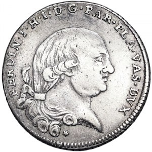 États italiens, Parme, Ferdinando de Borbone (1765-1802), 6 Lire 1796, Parme