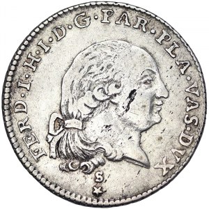 États italiens, Parme, Ferdinando de Borbone (1765-1802), 3 Lire 1796, Parme