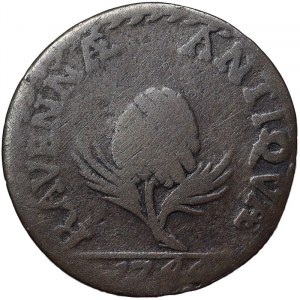 Italian States, Ravenna, Benedetto XIV (1740-1758), Quattrino 1744, Ravenna