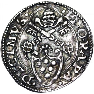 Italské státy, Řím (Papežský stát), Leone X (1513-1521), 1/4 Giulio n.d., Řím