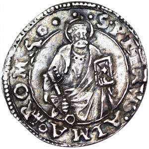 Italské státy, Řím (Papežský stát), Leone X (1513-1521), 1/4 Giulio n.d., Řím