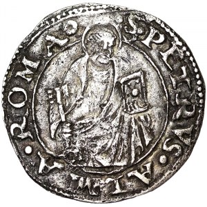 Italian States, Rome (Papal State), Leone X (1513-1521), 1/4 Giulio n.d., Rome