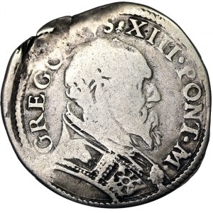 Italian States, Rome (Papal State), Gregorio XIII (1572-1585), Testone of the Jubilee 1575, Rome