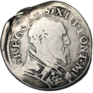 États italiens, Rome (État pontifical), Grégoire XIII (1572-1585), Testone du Jubilé 1575, Rome