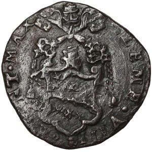 États italiens, Rome (État pontifical), Clément VIII (1592-1605), Quattrino s.d., Rome