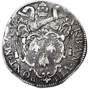 Italian States, Rome (Papal State), Urbano VIII (1623-1644), Testone 1627/28, Rome