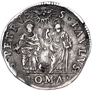 Państwa włoskie, Rzym (państwo papieskie), Urbano VIII (1623-1644), Testone 1627/28, Rzym