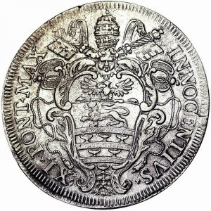 Italienische Staaten, Rom (Kirchenstaat), Innocenzo XI (1676-1689), Testone o.J., Rom