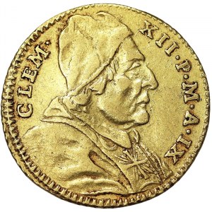 États italiens, Rome (État pontifical), Clément XII (1730-1740), Scudo d'oro 1738, Rome