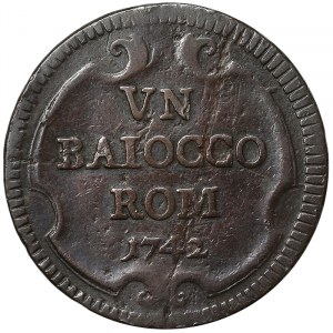 Italian States, Rome (Papal State), Benedetto XIV (1740-1758), Baiocco 1742, Rome