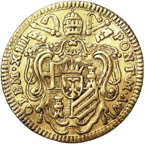 États italiens, Rome (État pontifical), Clemente XIII (1758-1769), Zecchino 1764, Rome