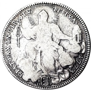 États italiens, Rome (État pontifical), Clemente XIV (1769-1774), 1/2 Scudo 1773, Rome