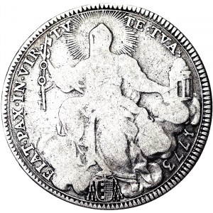 Stati italiani, Roma (Stato Pontificio), Clemente XIV (1769-1774), 1/2 Scudo 1773, Roma