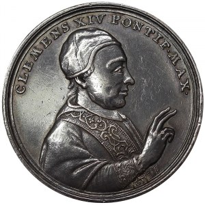 Italian States, Rome (Papal State), Clemente XIV (1769-1774), Medal 1773, Rome