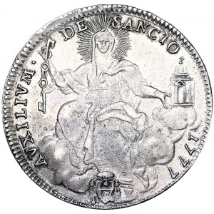 Italské státy, Řím (Papežský stát), Pio VI (1775-1799), 1/2 Scudo 1777, Řím