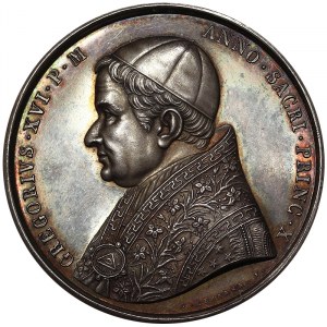 Italienische Staaten, Rom (Kirchenstaat), Gregorio XVI (1831-1846), Medaille 1840, Rom