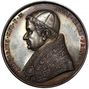 Talianske štáty, Rím (pápežský štát), Gregorio XVI (1831-1846), medaila 1840, Rím
