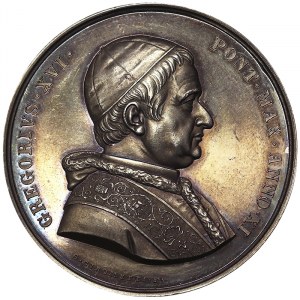 Italian States, Rome (Papal State), Gregorio XVI (1831-1846), Medal 1841, Rome