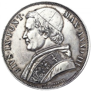 Stati italiani, Roma (Stato Pontificio), Pio IX (1846-1848), Scudo 1848, Roma