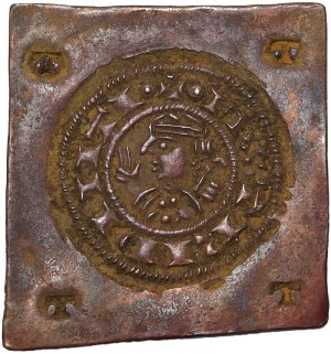 États italiens, Trente, Monetazione Vescovile (1235-1255), Motif sur feuille de cuivre du Grosso di Trento s.d.