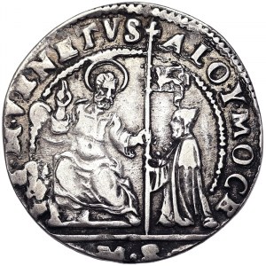 Talianske štáty, Benátky, Alvise I Mocenigo (1570-1577), 40 Soldi con S.Giustina (o 2 Lire) n.d., Benátky