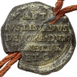 Italské státy, Benátky, Marcantonio Giustinian (1684-1688), Bolla Plumbea con cordone n.d., Benátky