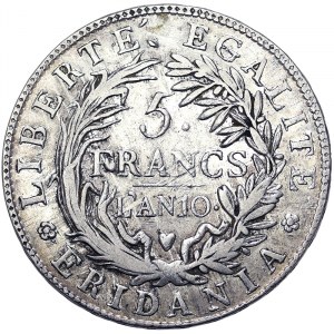 Italie, République subalpine (1800-1802), 5 Franchi 1802, Turin