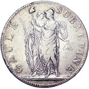 Italie, République subalpine (1800-1802), 5 Franchi 1802, Turin
