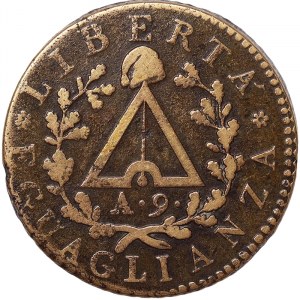 Italien, Subalpine Republik (1800-1802), 2 Soldi 1801, Turin