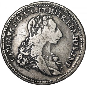 États italiens, Royaume de Sicile (1130-1816), Carlo III de Borbone (1734-1759), 6 Tarì 1735, Palermo