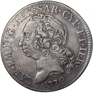 Taliansko, Sardínske kráľovstvo (1324-1861), Carlo Emanuele III (1730-1773), 1/2 Scudo 1770, Turín
